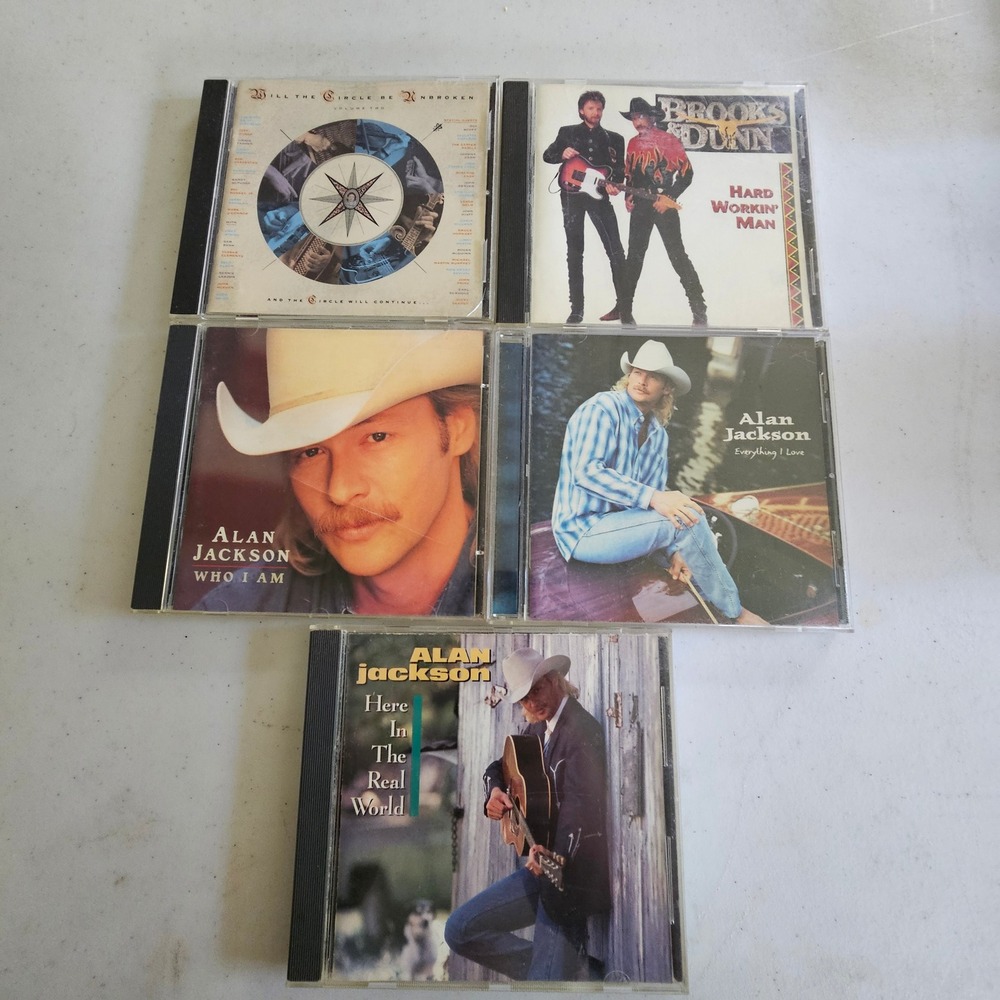 Alan Jackson Brooks & Dunn Nitty Gritty Dirt Band 5 Country CD Lot 90s Music
